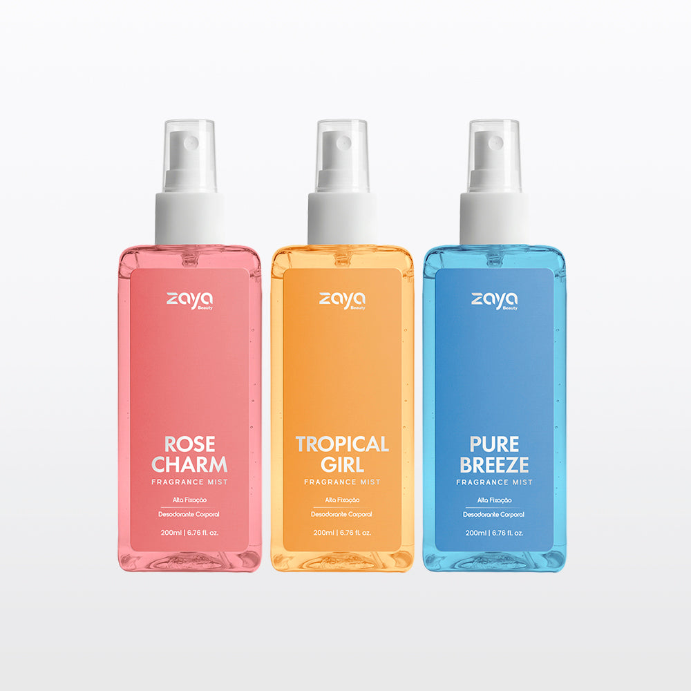 Trio Essenciais: Rose Charm + Tropical Girl + Pure Breeze - Fragrance Mist