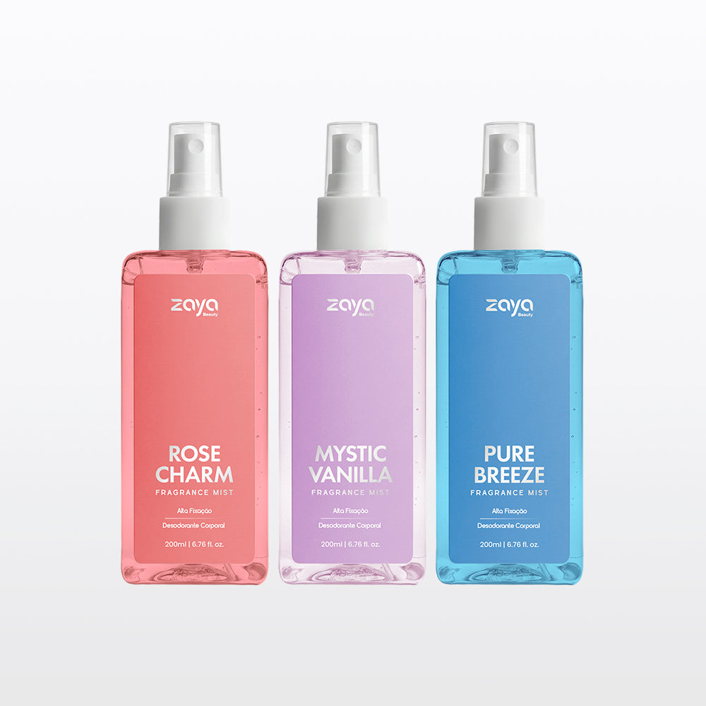 Trio: Rose Charm + Mystic Vanilla + Pure Breeze - Fragrance Mist