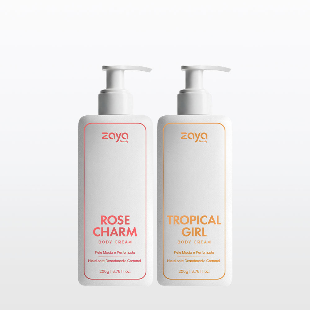 Duo Charm Girl: Rose Charm + Tropical Girl - Body Cream