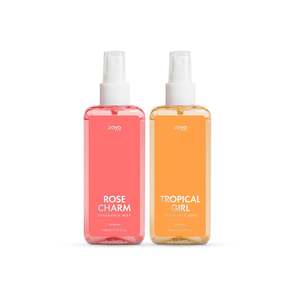 Duo Charm Girl: Rose Charm + Tropical Girl - Fragrance Mist/Body Splash