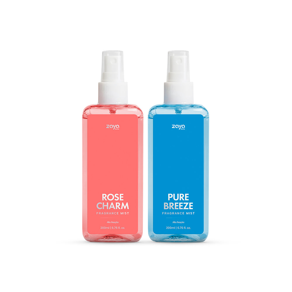 Duo Rose Breeze: Rose Charm + Pure Breeze - Fragrance Mist/Body Splash